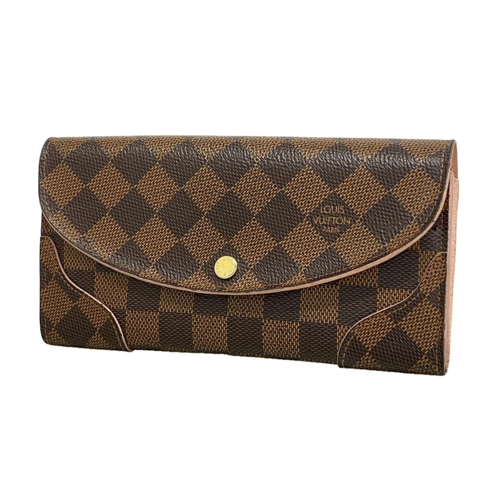 Louis Vuitton Damier Portefeuille Caïssa Long Wallet N61227 Rose Ballerine Wo...